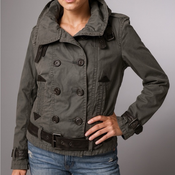 Burberry Jackets & Blazers - Burberry Grey Khaki Trench Coat